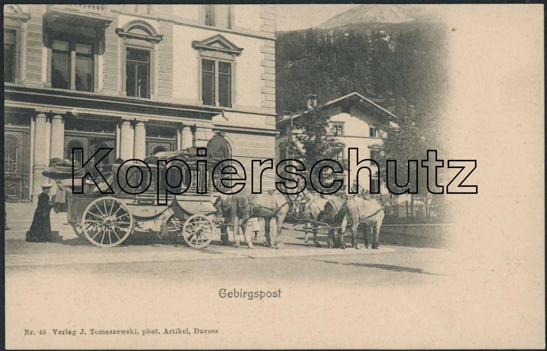 Ansichtskarten: GRS Davos - Post - Postkutsche – Neu (gemäss Beschreibung) aus Schindellegi von leecollect