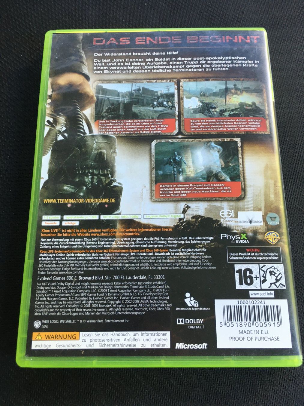 Microsoft Giochi: Terminator die Erlösung - Xbox 360 Game – Usato da St.Gallen venduto da Punktchen01 1