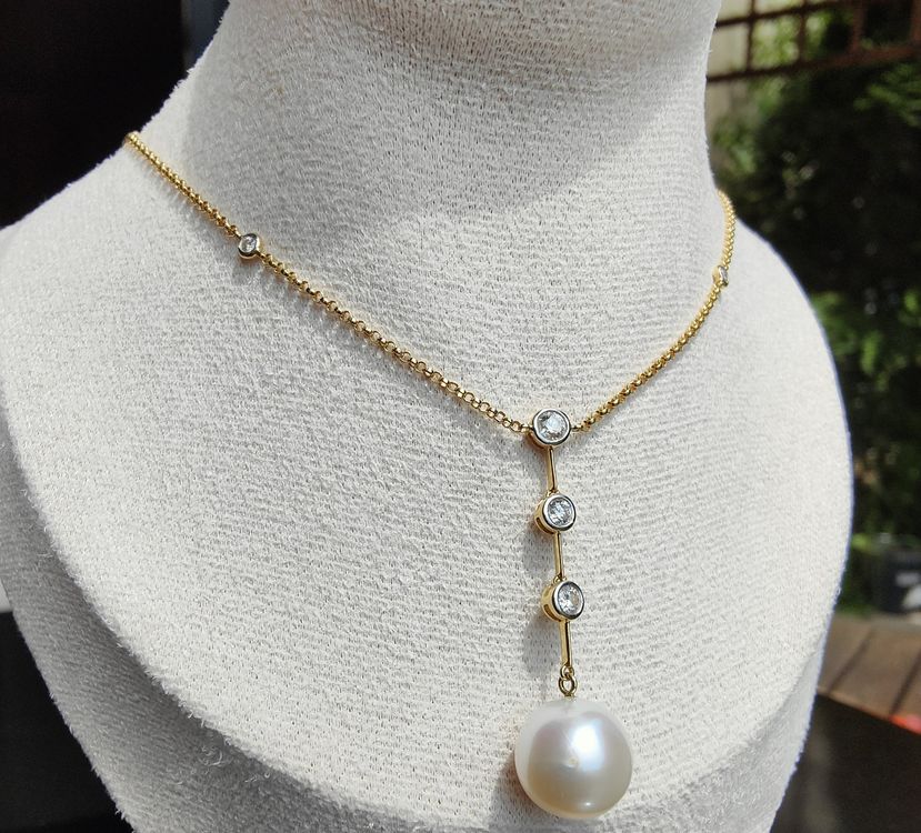 CHRIST COLLIER GG 18 K SÜDSEE PERLE (Neu (gemäss Beschreibung)) in