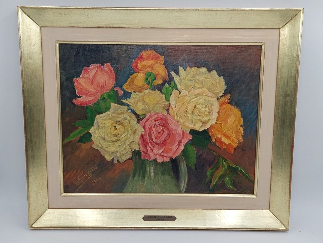 Dipinti: Alessandro Edoardo de Grada Blumen Stilleben – Usato da Dielsdorf venduto da anabur