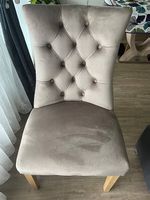 Essstühle 4x Samt in Taupe