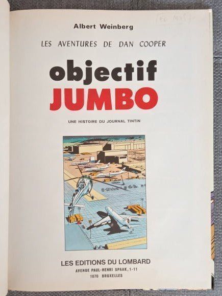 Fumetti: DAN COOPER - Objectif Jumbo - EO 1975 – Usato da Le Locle venduto da PereiraHugo 2