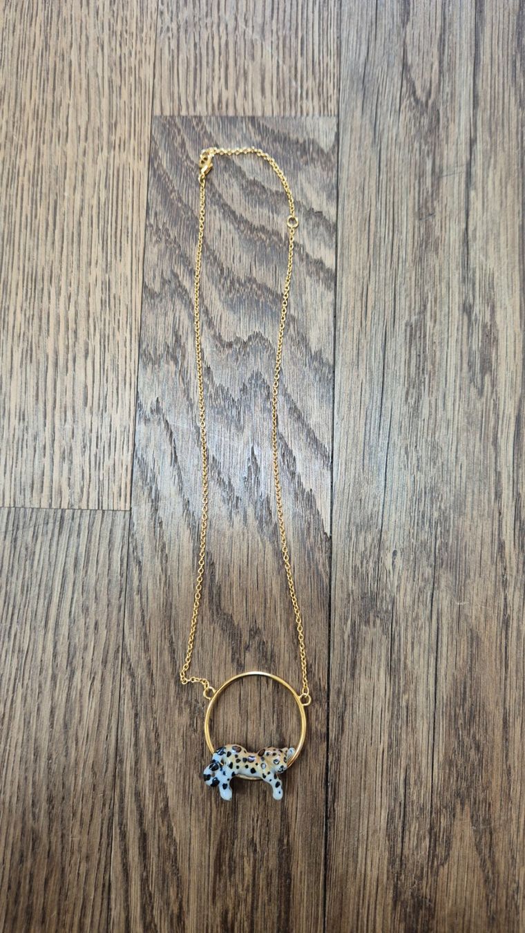 Catenine: NACH Leopard ceramic necklace – Usato da Zürich venduto da monadiederich 1