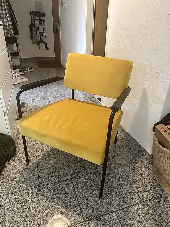Poltrone: 2x Samtiger Lounge Stuhl / Sessel - gelb – Usato da Zetzwil venduto da wolwernieves 1