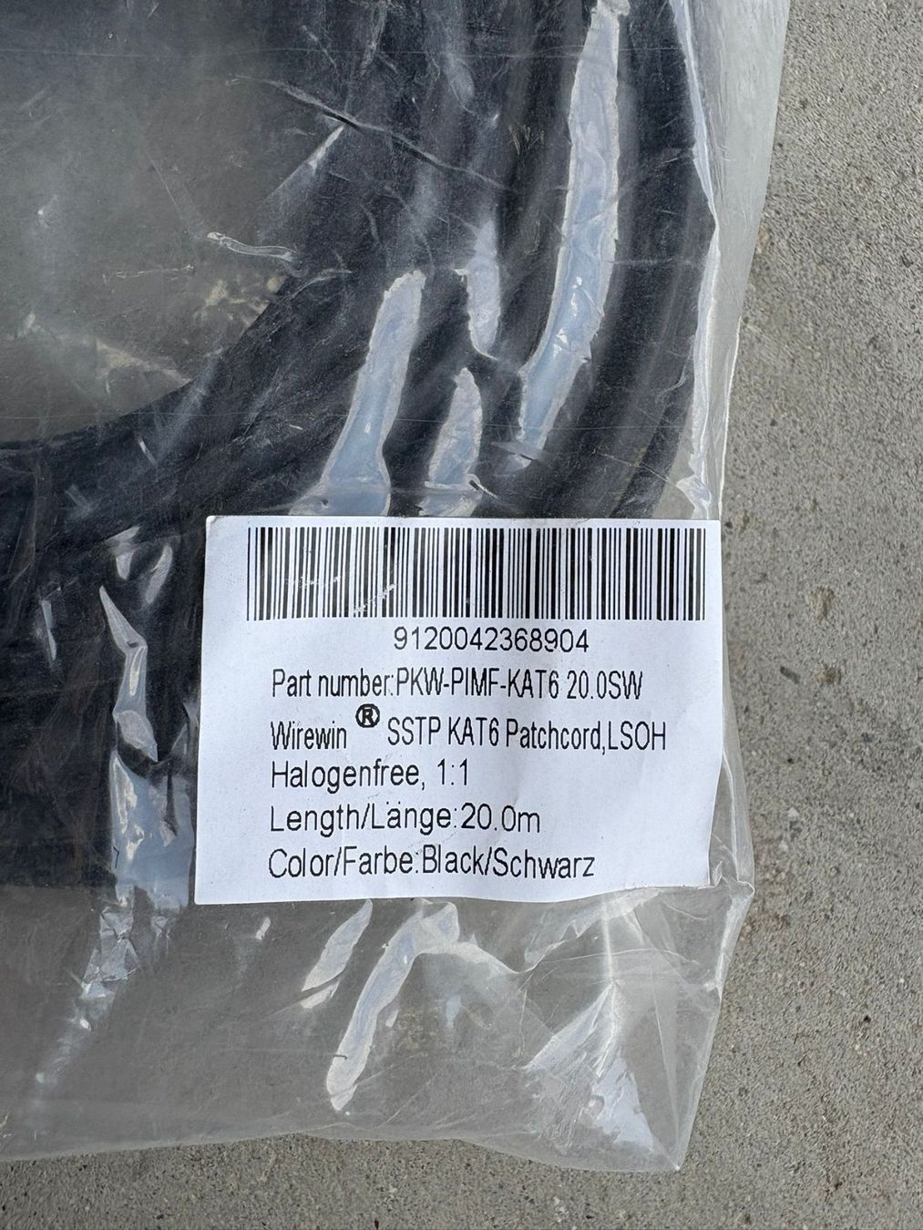 Cavi: Ethernet Kabel Cat.6 / 20 Meter – Nuovo e nell'imballaggio originale da Sursee venduto da Network_41AG