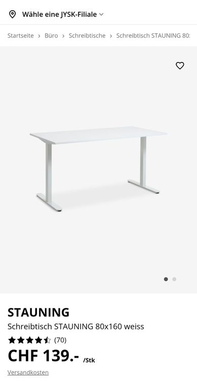 Scrivanie: Moderner Schreibtisch 160x80 cm – Wie neu – Usato da Thalwil venduto da dpu_w2xq 4