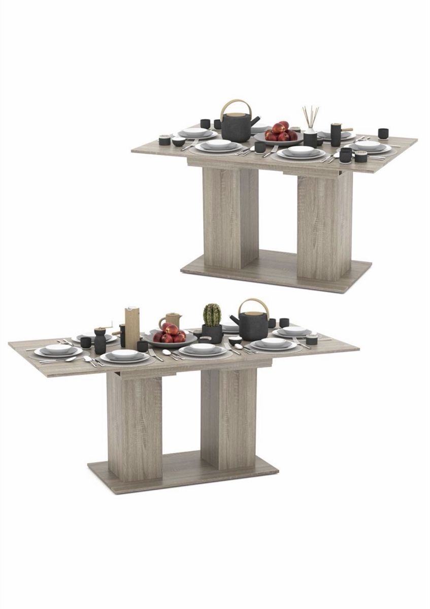 Pfister Set di tavolo e panche: Moderner Esstisch in Holzoptik mit 6 Stühle! – Usato da Spreitenbach venduto da Senamkhan 7