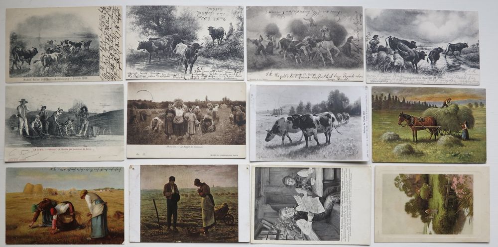 12 alte AK Landwirtschaft Bauerntum Künstler inkl 4xR.Koller | Kaufen