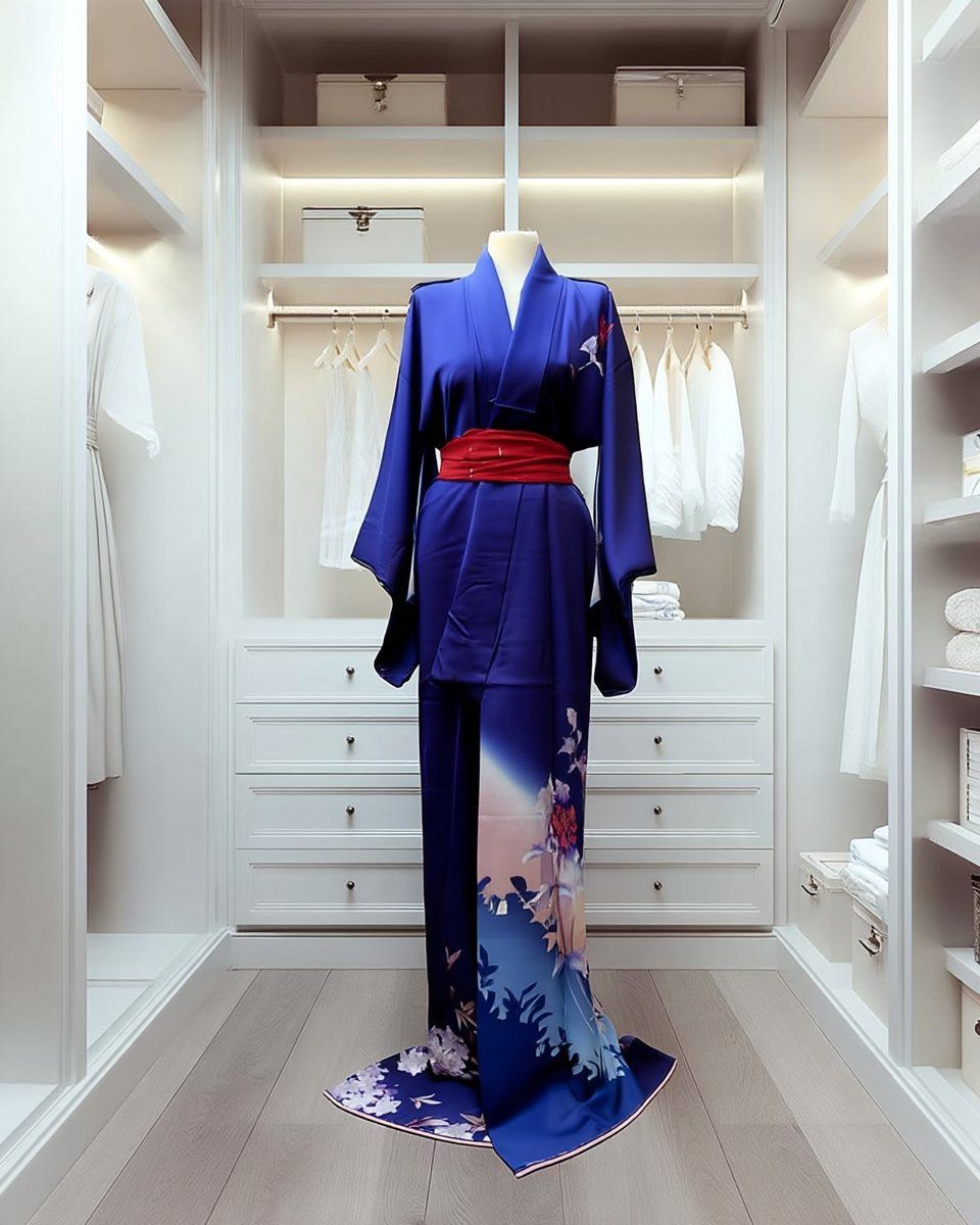 Arte internazionale: Kimono bleu-violet – Nuovo (secondo la descrizione) da Fribourg venduto da VictoriaShop7