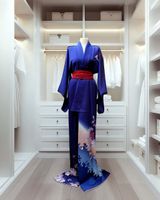 Kimono bleu-violet