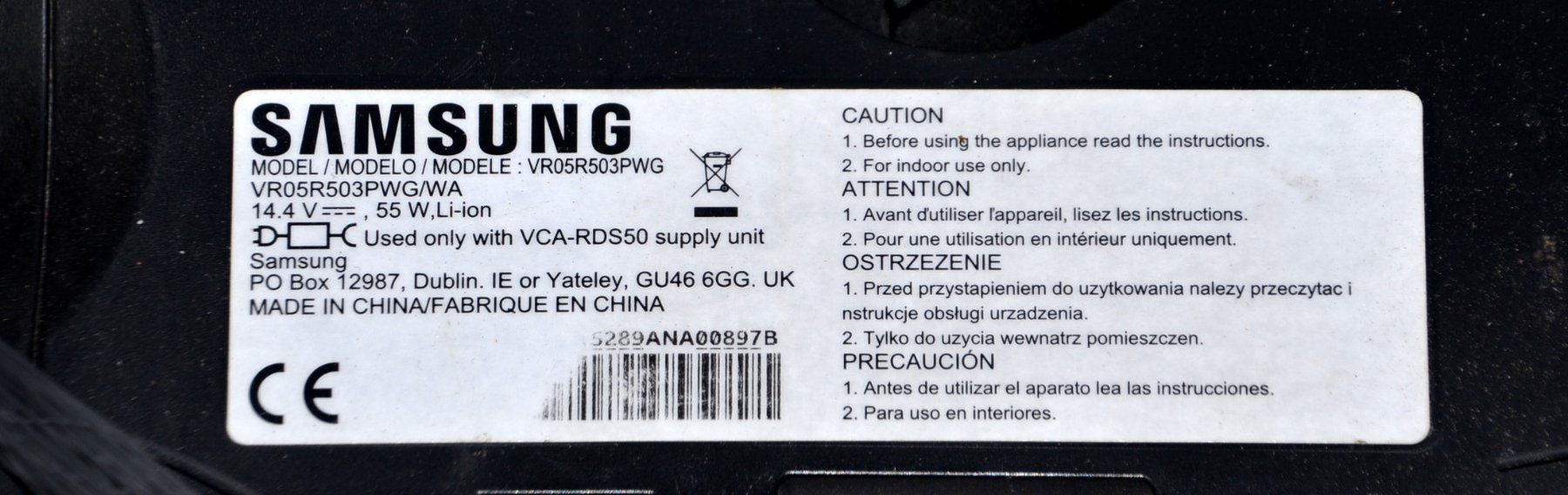 Samsung Staubsauger & Zubehör: Samsung Powerbot-E VR5000 Staubsauger / aspirateur – Gebraucht aus Collonges von arashee 4