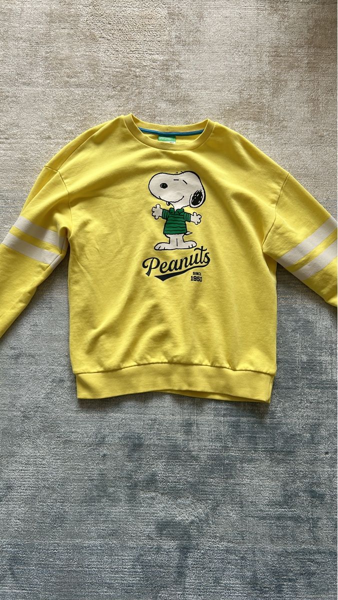 Benetton Maglioni & Felpe: Peanuts Snoopy Yellow Sweatshirt, Benetton, 168 cm – Nuovo (secondo la descrizione) da Basel venduto da pet_bd5w