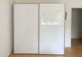Sliding door wardrobe white 2 doors good condition