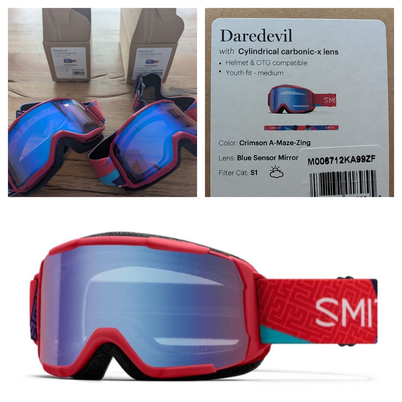 Occhiali & Lenti: Daredevil Skibrille von Smith NEU – Nuovo (secondo la descrizione) da Kaisten venduto da Graeffhome 1