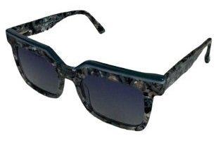 Brillen & Gläser: Sonnenbrille Damen blau gemustert "Bemboo" – Gebraucht aus Allschwil von Goofy1958