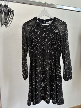 & other stories Kleid schwarz/gold mit Glitzer Gr. 34