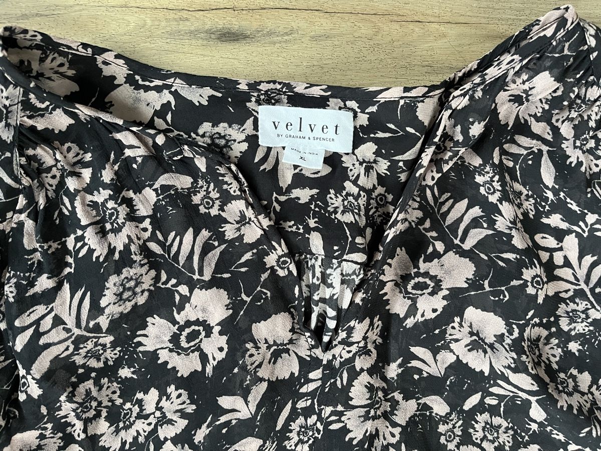Camicette: Velvet Bluse mit Top Viscose Neu – Nuovo (secondo la descrizione) da Kerns venduto da osco01 3