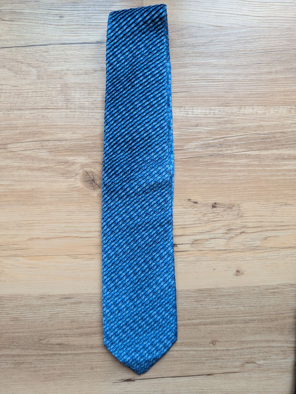 Cravatte: Seidenkrawatte, blau gemustert – Usato da Pfyn venduto da Magra02