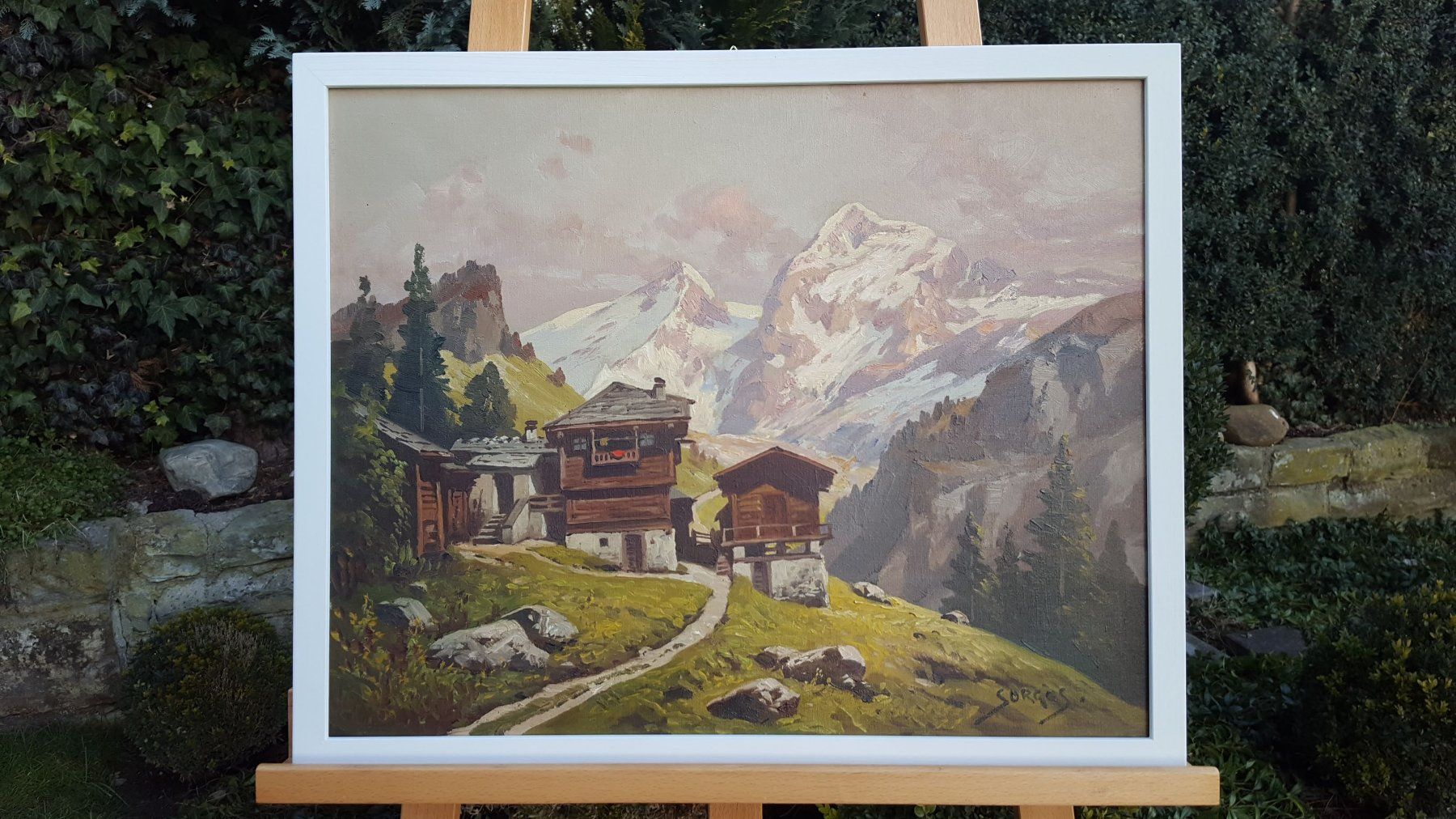 Dipinti: Saas Fee - Oel auf Lwd - Sorgès - TOP – Usato da Dietlikon venduto da Justus4 1