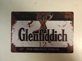 Blechschild von Glendfiddich 12. Neu. (nov401)