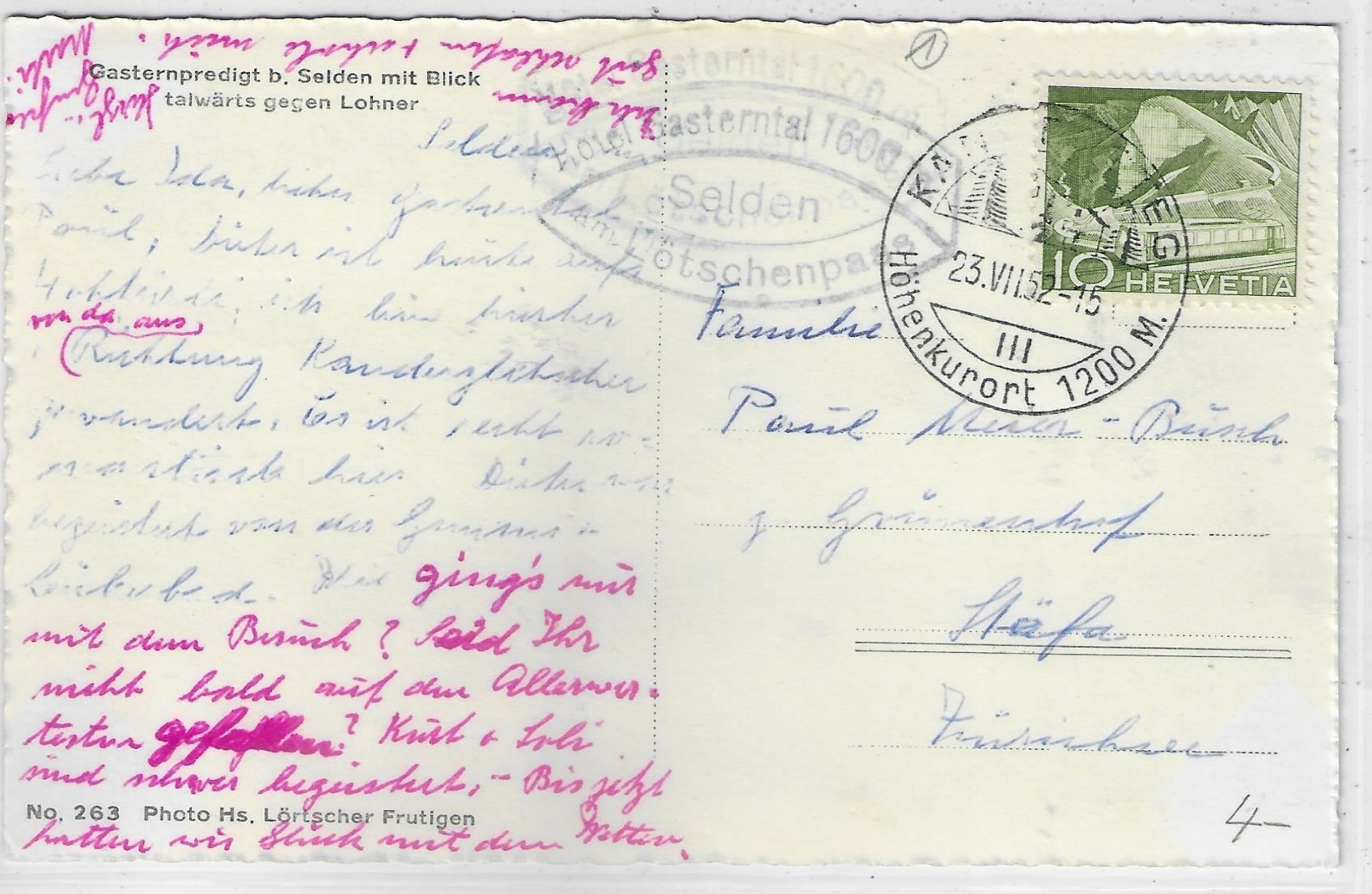 Cartoline postali: Gasternpredigt b. Selden mit Blick – Usato da Ettingen venduto da Kartenplanet 1