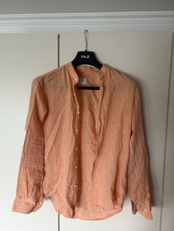 Caprion Napoli, Linen Shirt, Mandarine, Size 40