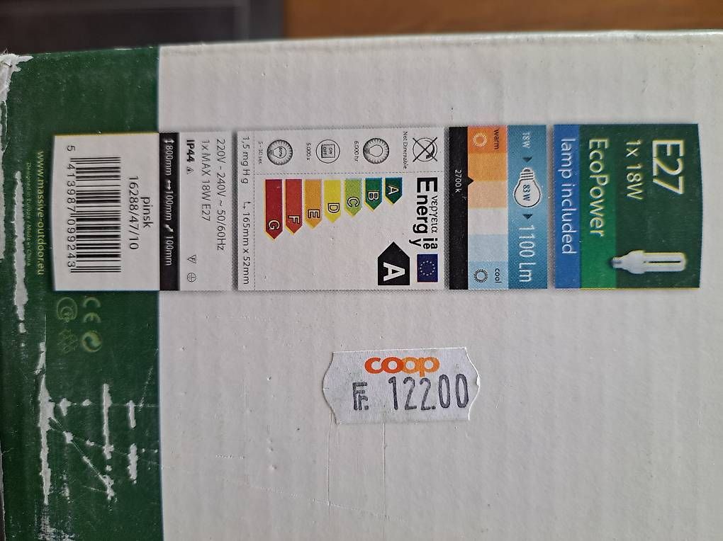 Lampade: Ausenlampe Edelstahl 80x10cm – Usato da Hitzkirch venduto da miguman72 1