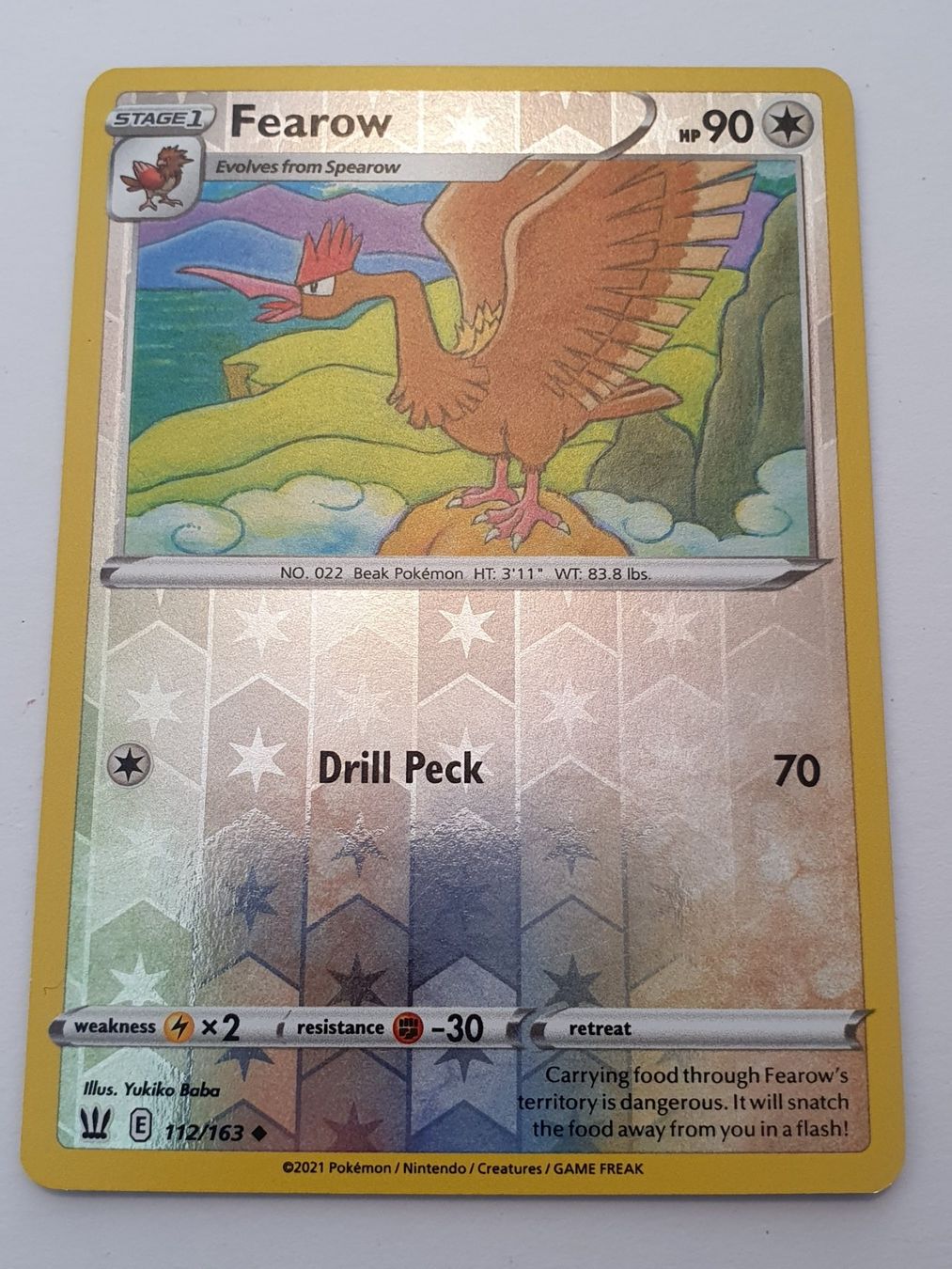 Pokémon Carte collezionabili: Fearow 2021 Pokémon / Reverse Holo – Usato da Oberdorf BL venduto da BaldenEagle