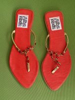 SUMMERTIME - stylische/edle ALBA MODA Flip-Flops, gold, 38