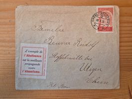CH-Beleg aus 1924 mit Vignetten Zustand gemäss Bilder