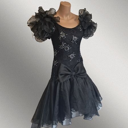 Cocktailkleid Abendkleid Partykleid Gr. S schwarz Glitzer