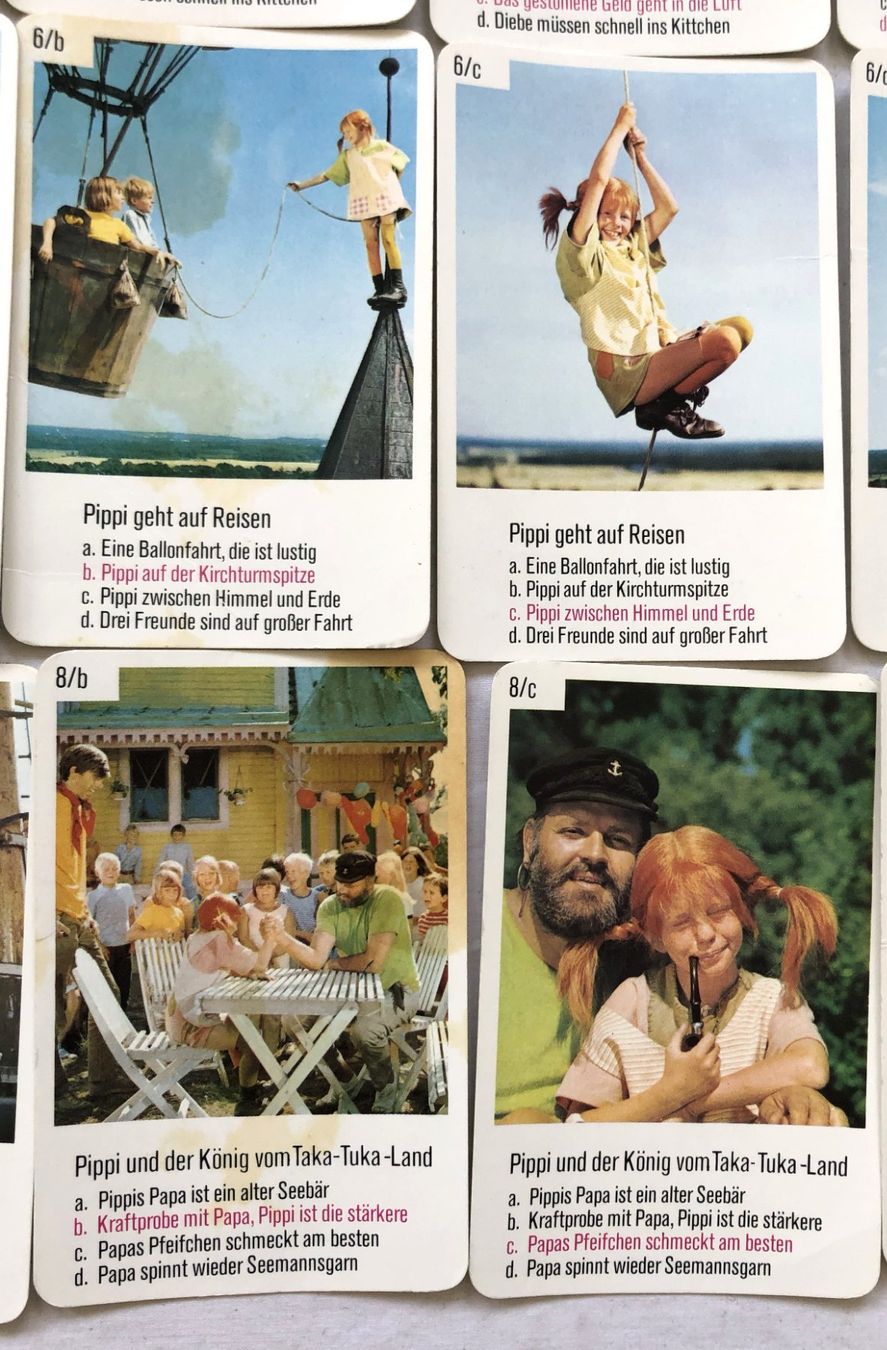 Giochi: Quartett - Pippi Langstrumpf - F.X.Schmid – Usato da Schaffhausen venduto da durruti 2