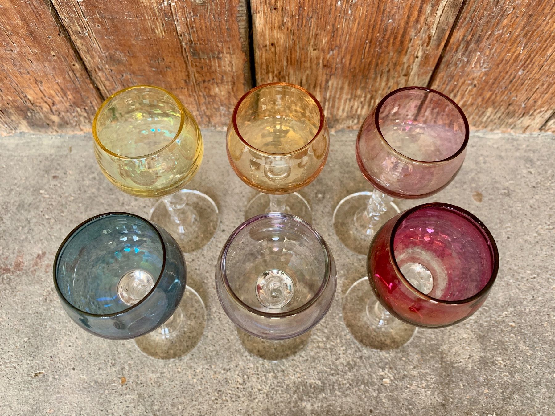 Bicchieri: 6er Set irisierende Vintage Likör- oder Schnapsgläser – Usato da Zürich venduto da Les_Zurichois 3