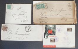 ITALIA: 4 pezzi postali degli anni 1880–1930