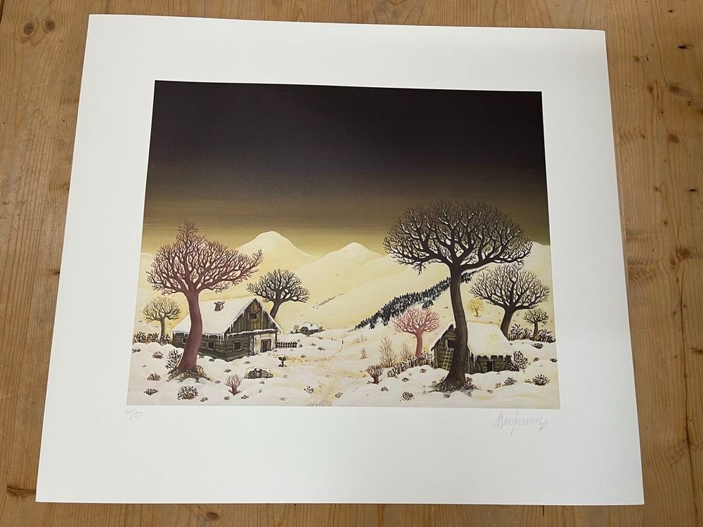 Foto & Immagini: A. KAUFMANN KUNSTDRUCK SIGNIERT NUMMERIERT – Usato da Gersau venduto da grafik-kunst