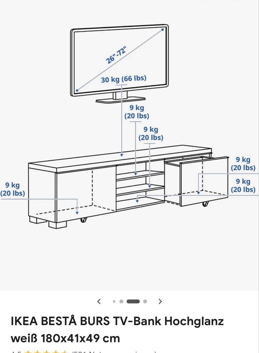Ikea Mobili TV: Ikea besta burs TV Möbel – Usato da Glattfelden venduto da 01Diamond 5