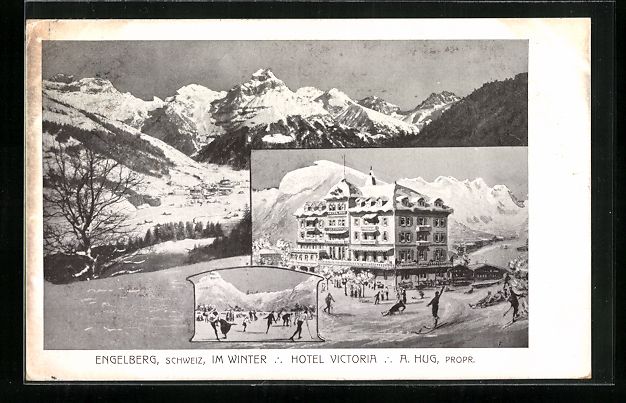 Cartoline postali: Engelberg, Gebirgspanorama im Schnee, Sc – Usato da Berlin venduto da bartko-reher