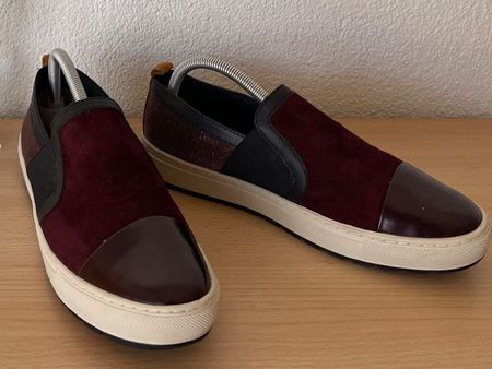 GEOX 40 Loafers Sneakers Leder Burgund / NP 150CHF