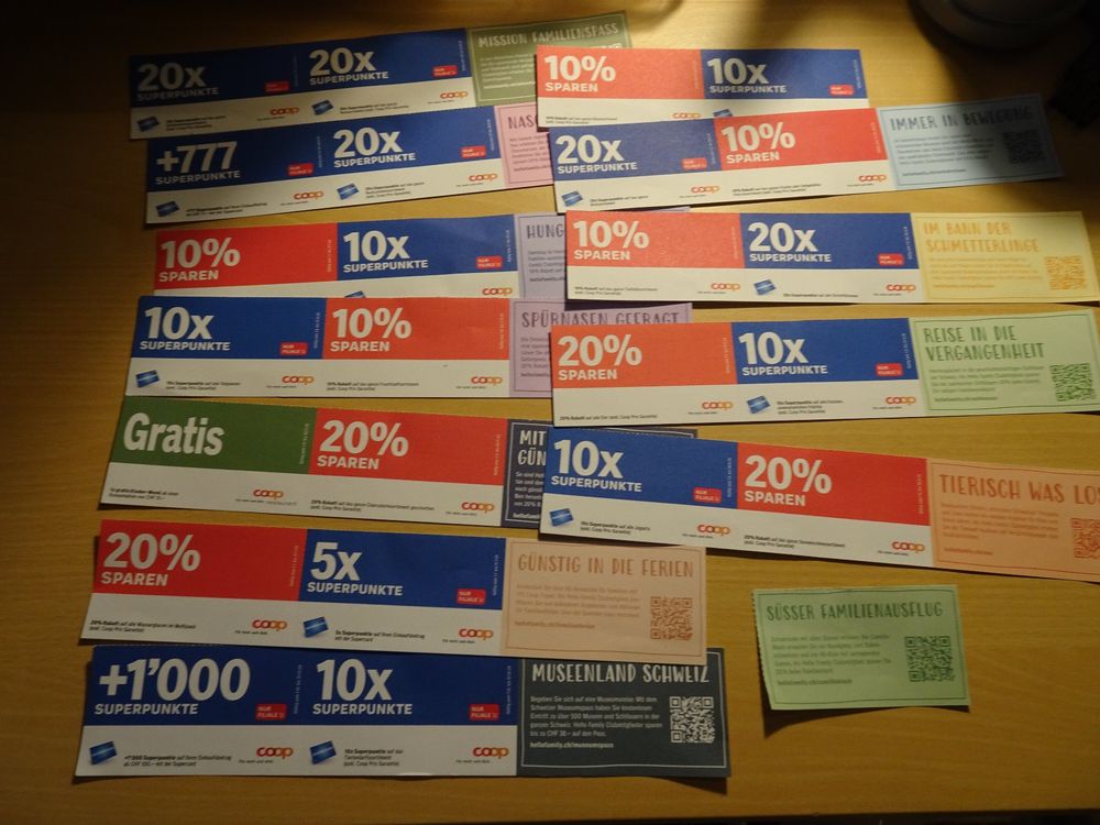 Rabatt Bons Coop fürs ganze Jahr 2024 Hello Familiy (Neu (gemäss ...