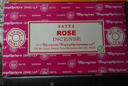 Räucherstäbchen Rose  Nag Champa 12x 15g  Indien BOX