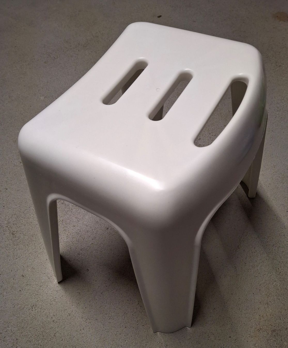 Spirella Sgabelli: Dusch-Hocker aus Kunststoff, weiss – Nuovo e nell'imballaggio originale da Madiswil venduto da Power079