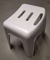 Dusch-Hocker aus Kunststoff, weiss