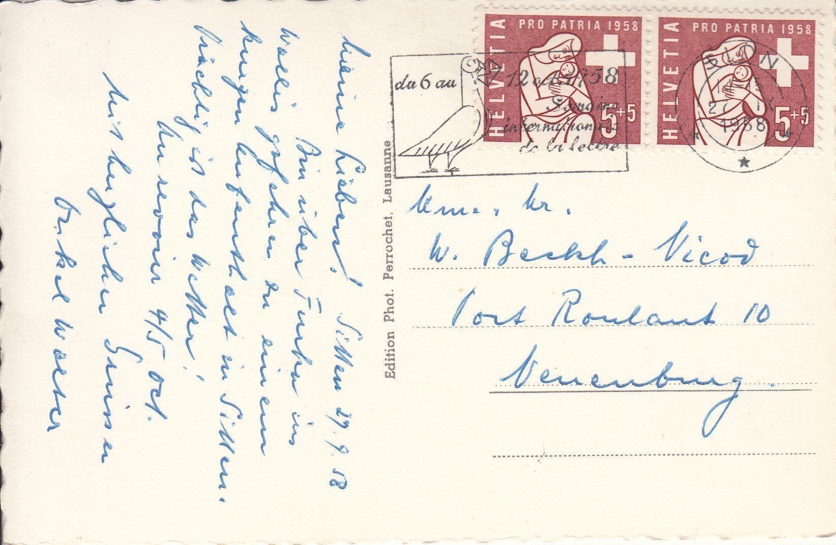 Cartoline postali: Sion 1958 – Usato da Bürglen TG venduto da StampGraf 1