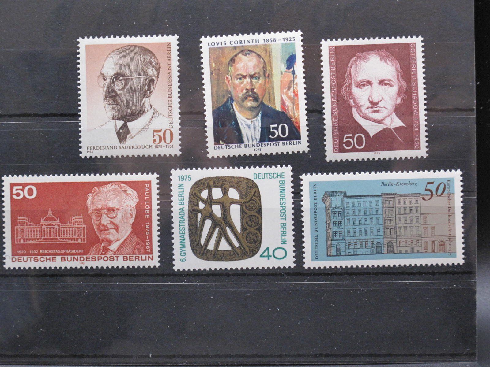 Tutti i francobolli: Berlin 1975 Schadow / Löbe ** – Usato da Wil SG venduto da fva01