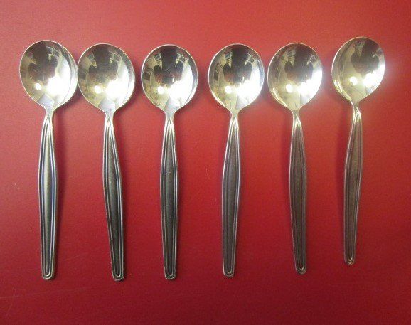 Sola Forchette: TOP-AUKTION: 6 Glace Löffeli - SOLA -  100-12 versilbert – Nuovo (secondo la descrizione) da Luzern venduto da Horoskop1