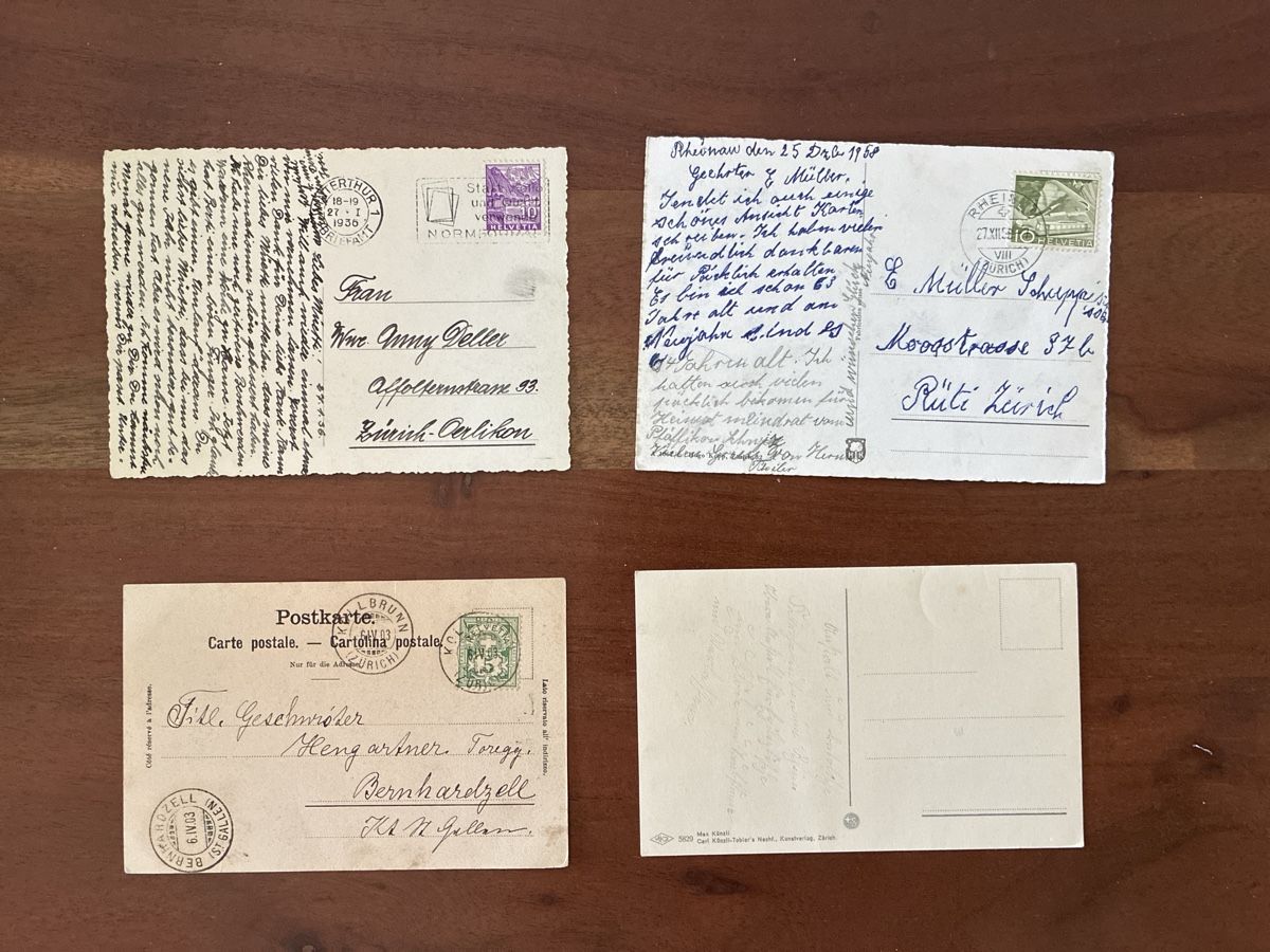 Ansichtskarten: 9 Ansichtskarten Schweiz von Rheinau ZH – Gebraucht aus Oftringen von Cla.vD.74 1
