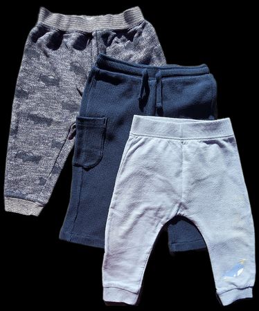 3er Set Baby Hosen, Gr. 80/86, in blau Tönen