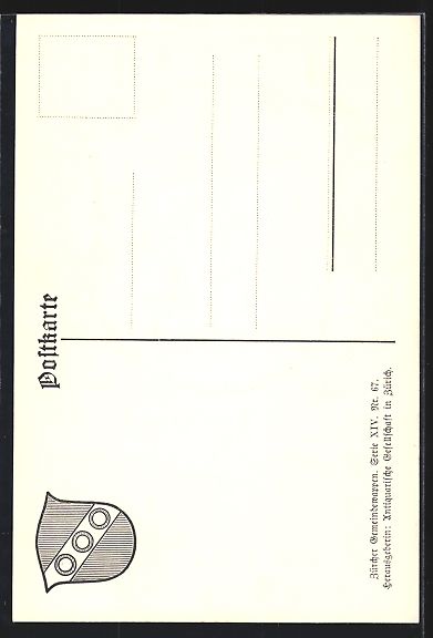 Cartoline postali: Künstler-AK Turbenthal, Wappen – Usato da Berlin venduto da bartko-reher 1