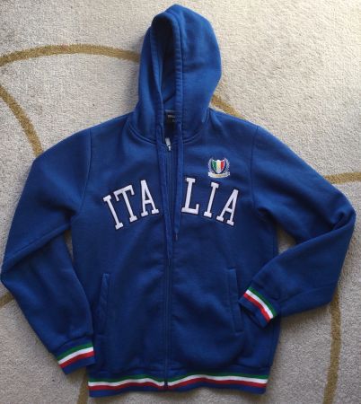 ITALIA TRAINERJACKE UNISEX BLAU IM GROSSEN XL FÜR LIEBHABER