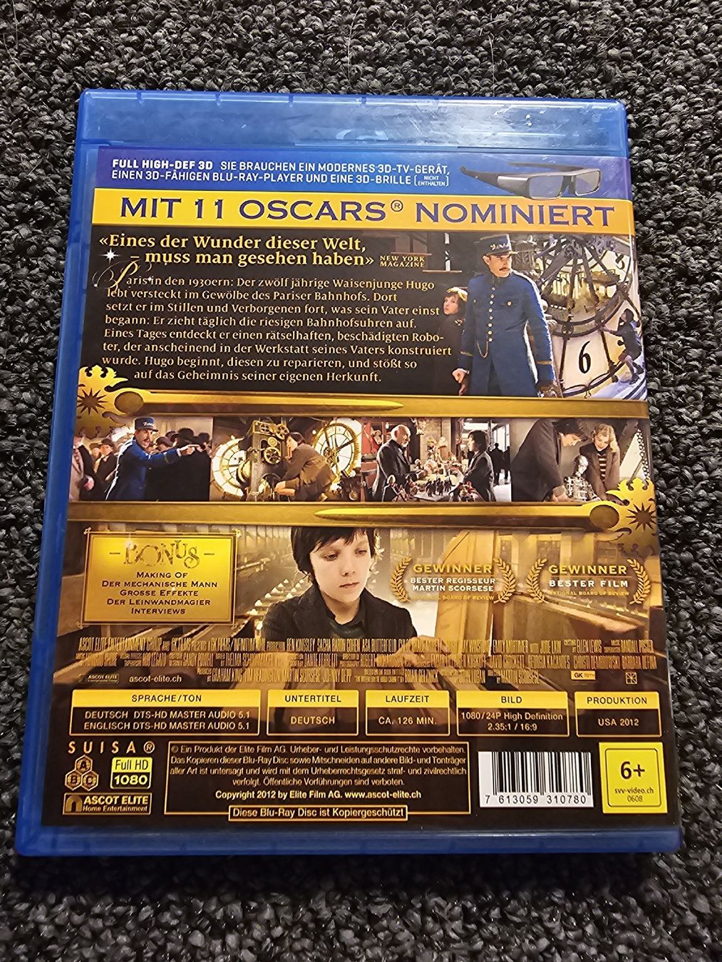 Tous les DVDs: Blu-ray 3D HUGO CABRET 3D  – D'occasion à Ruswil par jan_bxl5 1